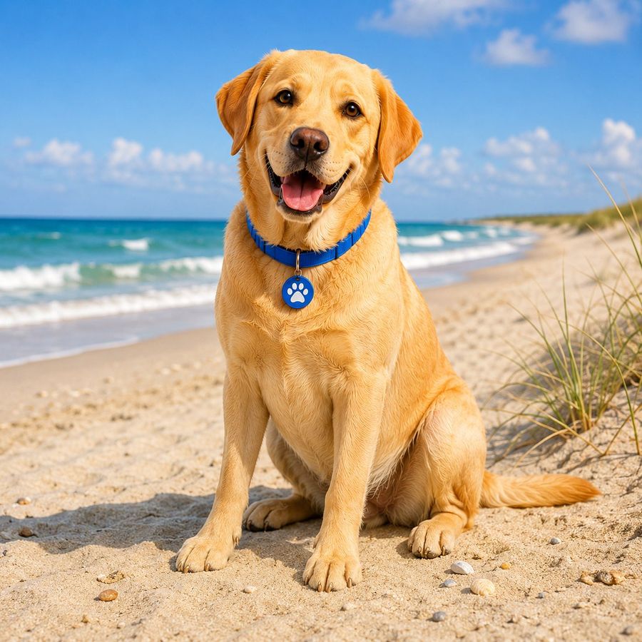 Doggo op het strand