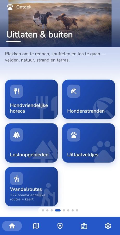 Uitlaten en buiten in de app